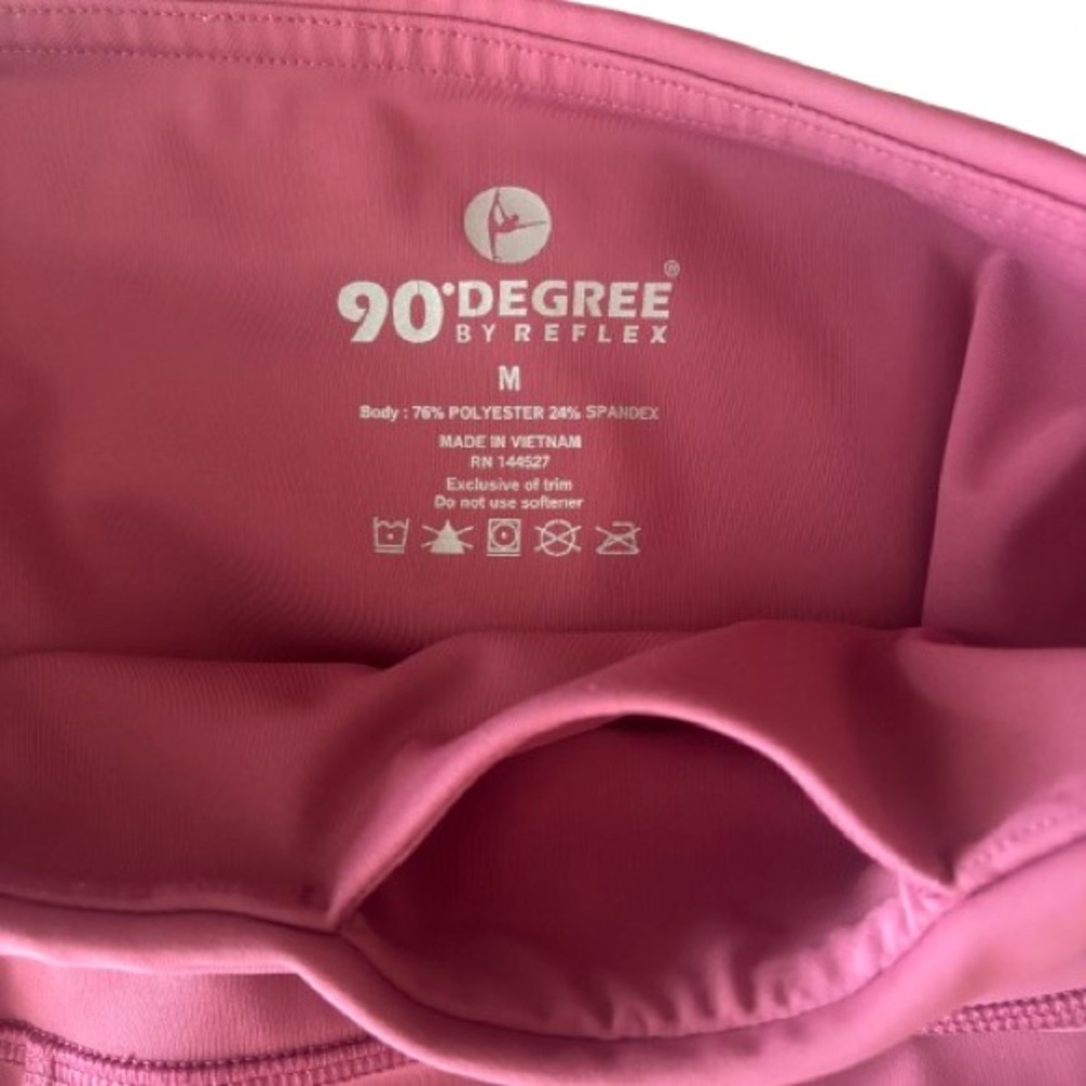 NWOT 90 Degree By Reflex Power Flex Tummy Control Leggings Marsala Size M - Picture 4 of 5